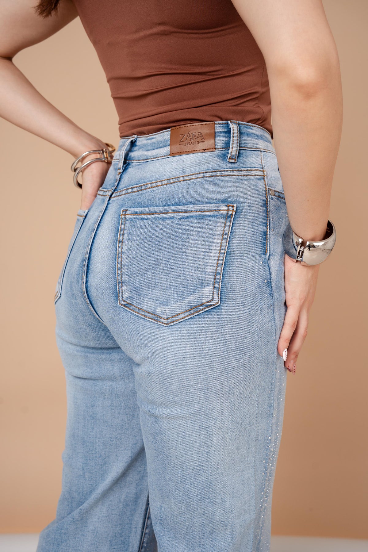 DENIM JEANS WIDE LEG / ZM6626