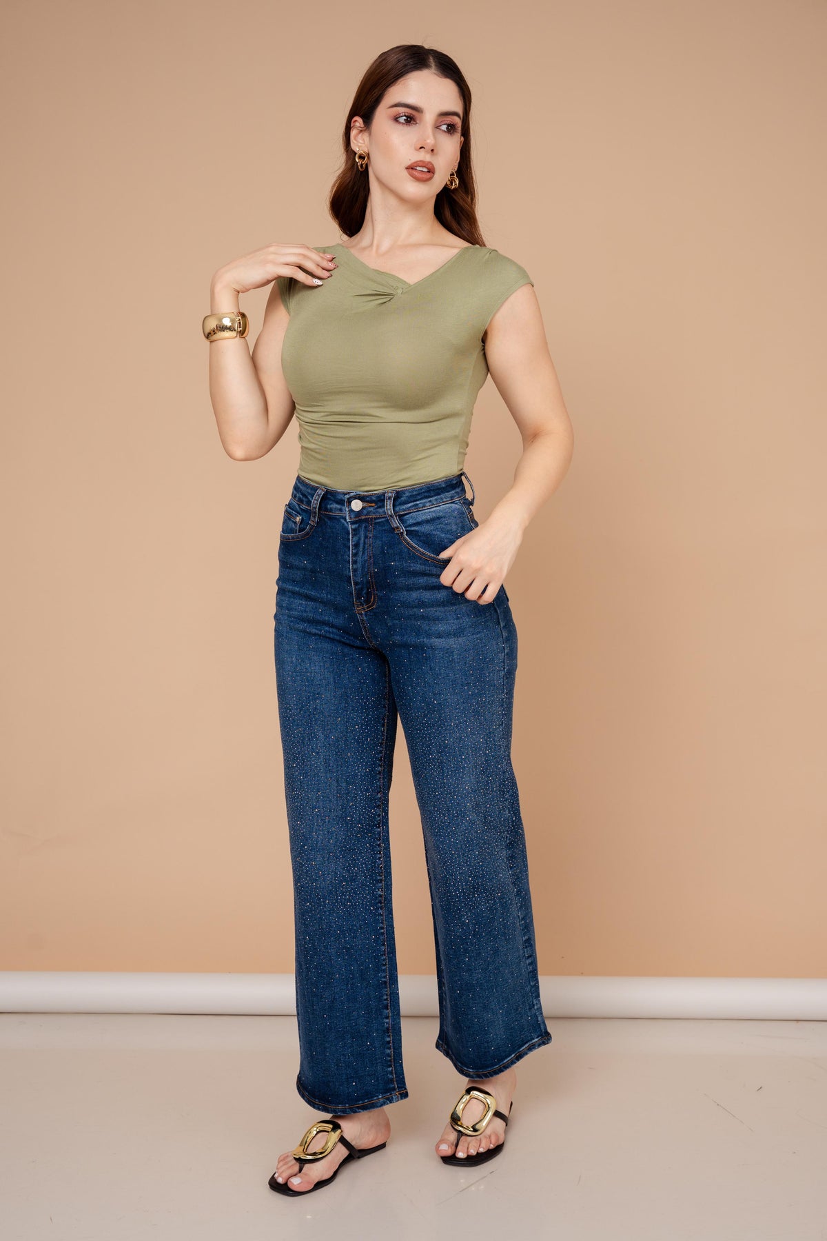 DENIM JEANS WIDE LEG / ZM6629