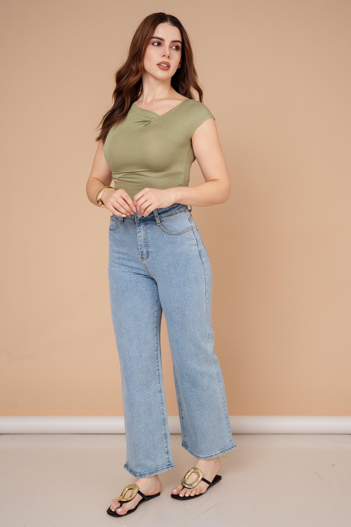 DENIM JEANS WIDE LEG / ZM6632