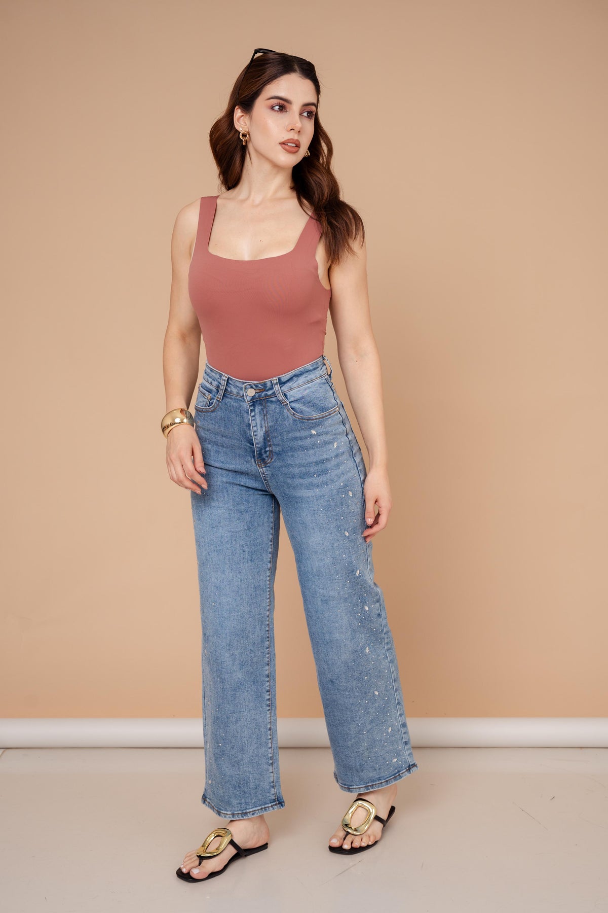 DENIM JEANS WIDE LEG / ZM6636