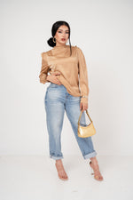 BLUSA MANDARIN NECK SATÍNADA/ DA6459