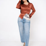 Blusa Asimetric Satín por mayoreo — ZAIVA (vista 6)