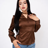 Blusa Clasica Satin por mayoreo — ZAIVA (vista 6)
