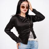 Blusa Asimetric Satín por mayoreo — ZAIVA (vista 4)