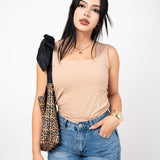 Toptank Escote Cuadrado color Beige | ZAIVA