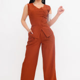 Duo Set Sastre color Cafe Rojo | ZAIVA