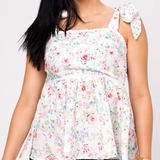 Blusa Peplum Fresh color Verde/Rosa | ZAIVA