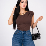 PANTIBLUISA DRAPED MINIMALISTA / DA6464
