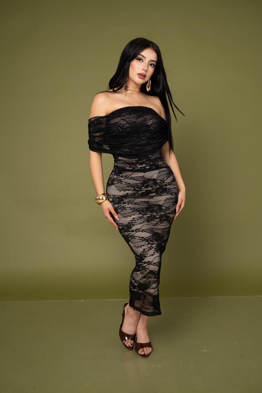 Maxi Vestido Bodycon Encaje por mayoreo — ZAIVA (vista 2)