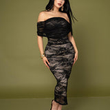 Maxi Vestido Bodycon Encaje por mayoreo — ZAIVA (vista 2)