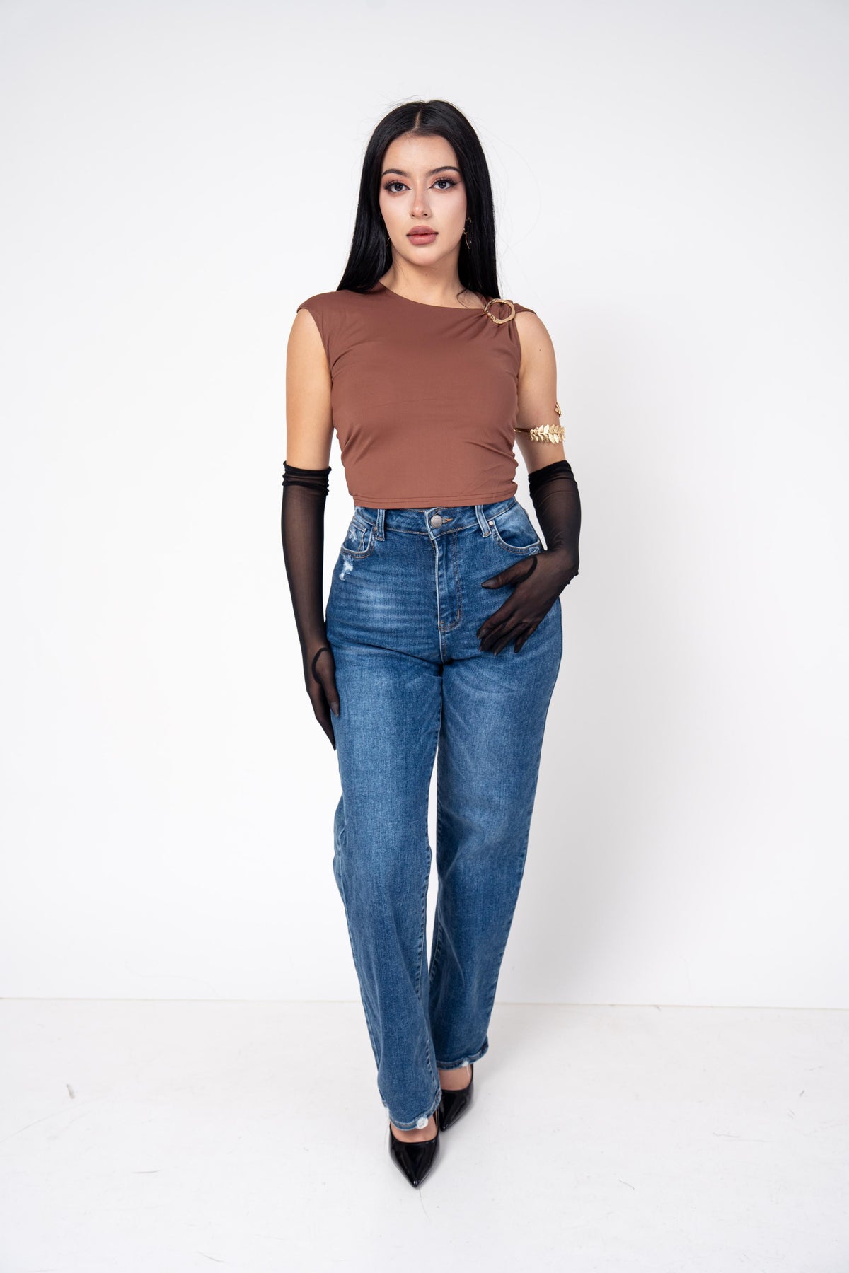 Crop Top Stretch Con Hebilla | ZAIVA