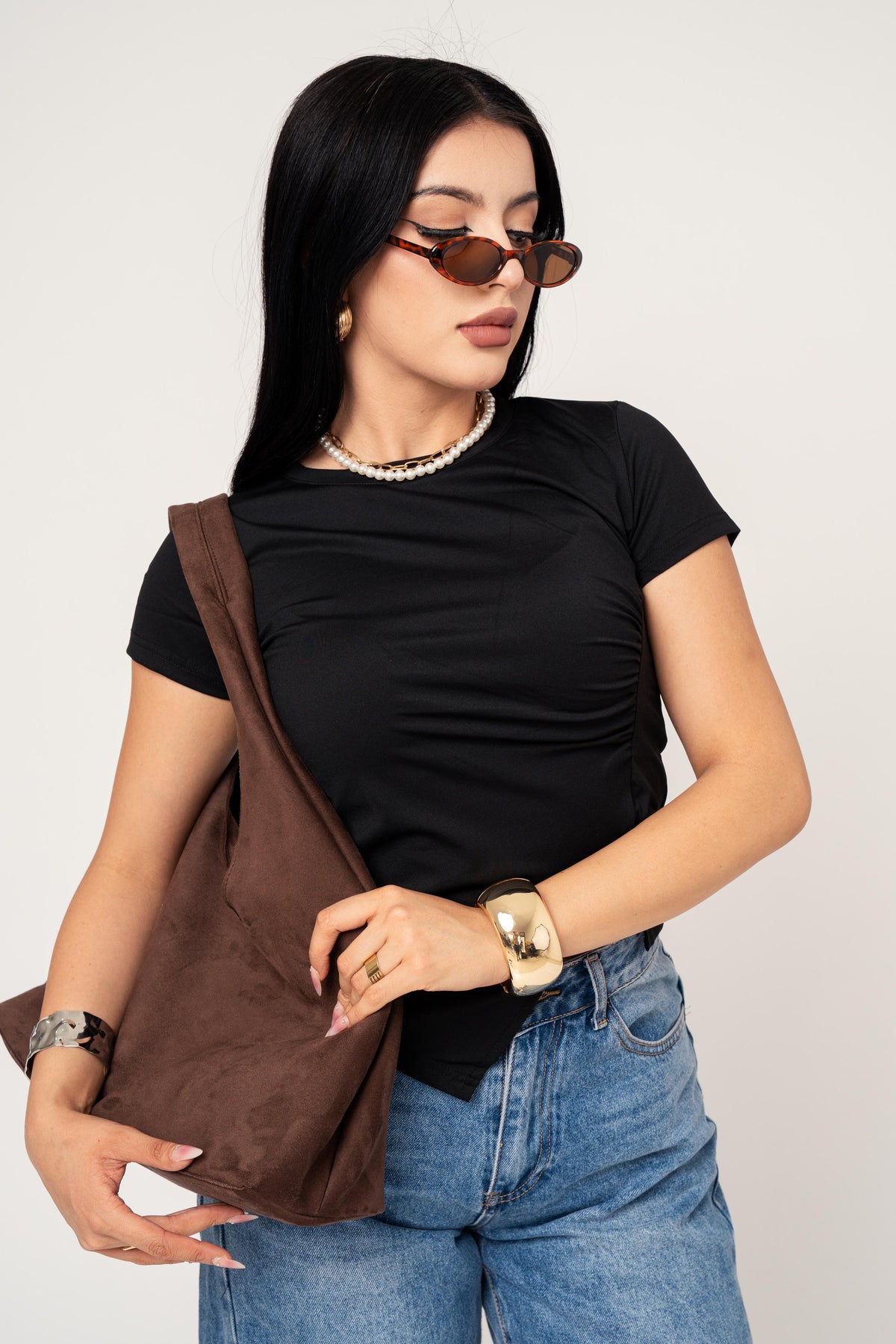 Blusa Basica Asimetrica color Negro | ZAIVA
