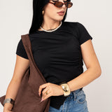 Blusa Basica Asimetrica color Negro | ZAIVA