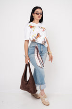 Playera Estampada Con Estoperol De Piedra | ZAIVA