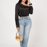 BLUSA ASIMETRICA SATIN ONE SHOULDER / DA6458