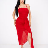 Vestido Mesh Waterfall Hem por mayoreo — ZAIVA (vista 3)