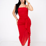 Vestido Mesh Waterfall Hem por mayoreo — ZAIVA (vista 4)