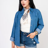 Camisa Denim Clasica color Azul Claro | ZAIVA