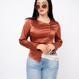 Blusa Asimetric Satín por mayoreo — ZAIVA (vista 5)