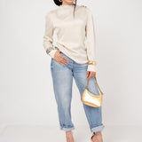 BLUSA MANDARIN NECK SATÍNADA/ DA6459