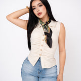 Top Drapeado Sleeveless por mayoreo — ZAIVA (vista 9)