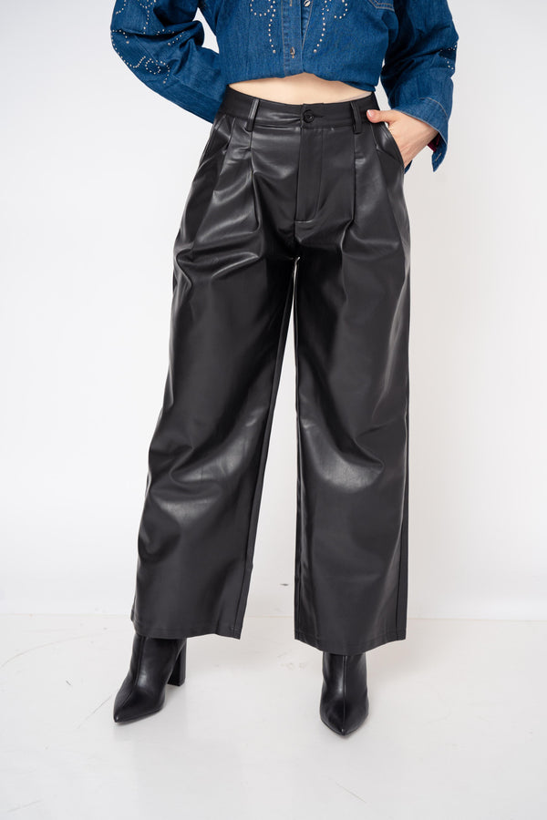 Pantalo Leather Wide · foto 1