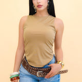 Top Tank Stretch color Moka | ZAIVA